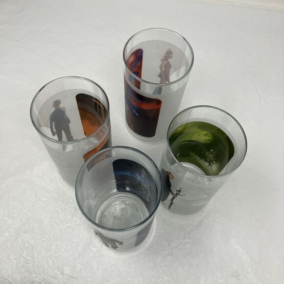 Complete Set4 STAR TREK Character Frosted Glasses 16oz Kirk Spock Uhura Nero ‘08 - Picture 6 of 6